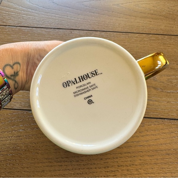 OpalHouse White Floral Initial Monogram K Mug Porcelain Coffee Cup Gift - Picture 2 of 7